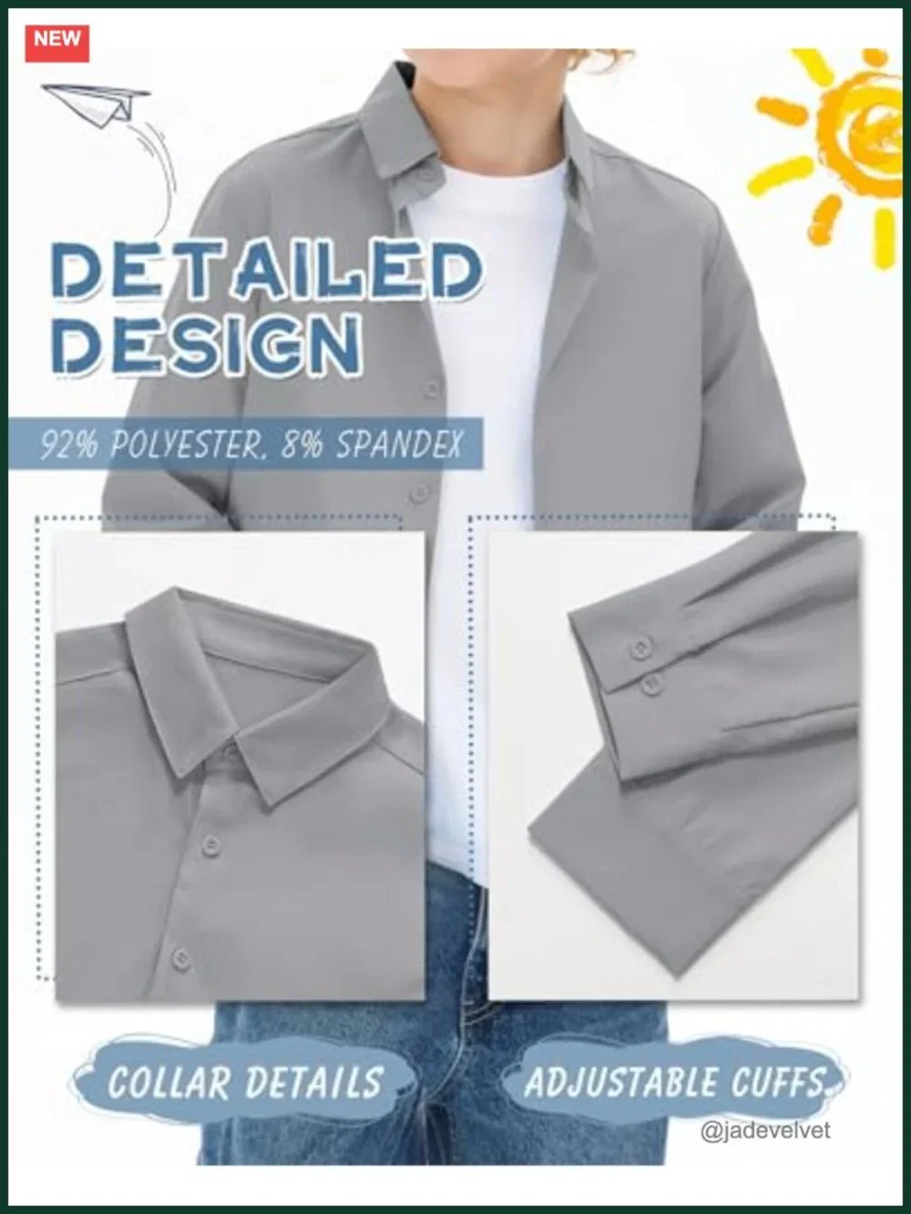 3 Pack Boys Long Sleeve Dress Shirts Button Down School Uniform Tops